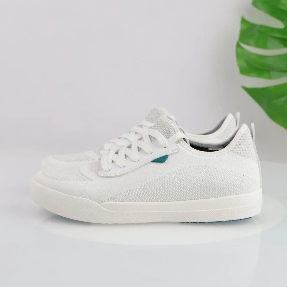 Vessi Womens Weekend Sneaker Size 9 Waterproof White Marble Lace Up Comfort Shoe